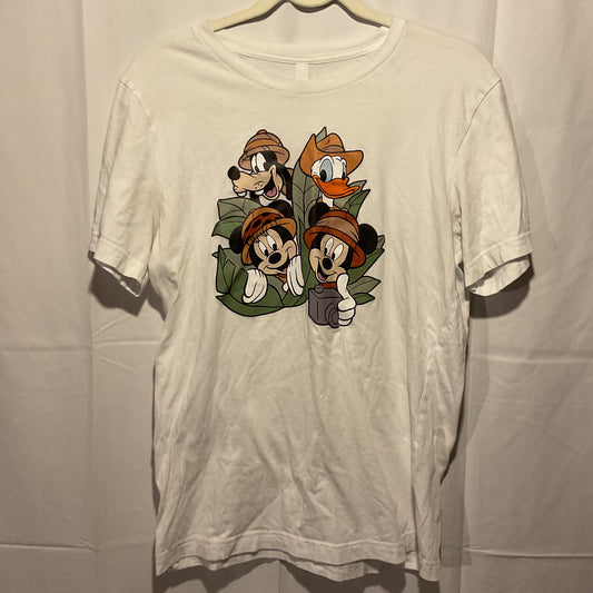 (M) Disney Mickey Mouse Donald Duck Goofy Mini Mouse Front Graphic T-Shirt BELLA CANVAS BRAND