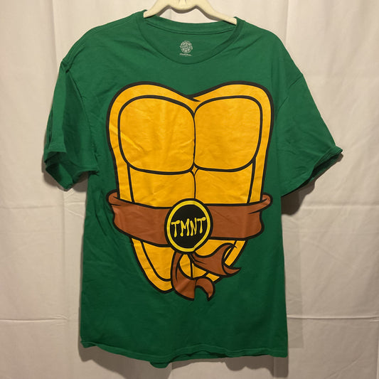 (L) TMNT Teenage Mutant Ninja Turtle T-Shirt Front & Back Graphic 2014