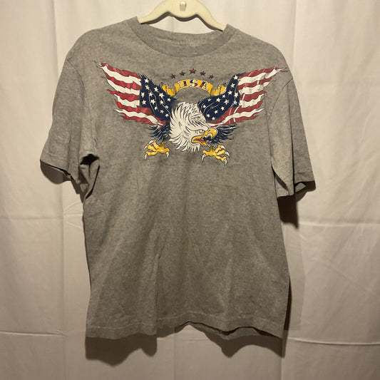 (M) American Eagle Flag Front Graphic T-Shirt