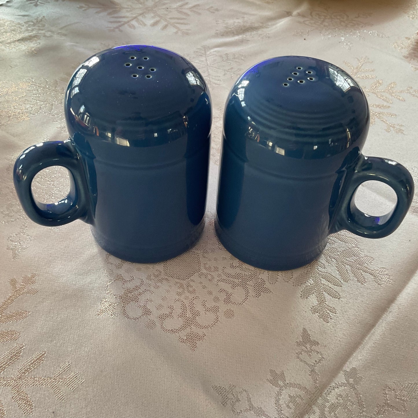 Fiestaware Range Top “Lapis” Blue Salt and Pepper Shakers Set of 2 Ceramic