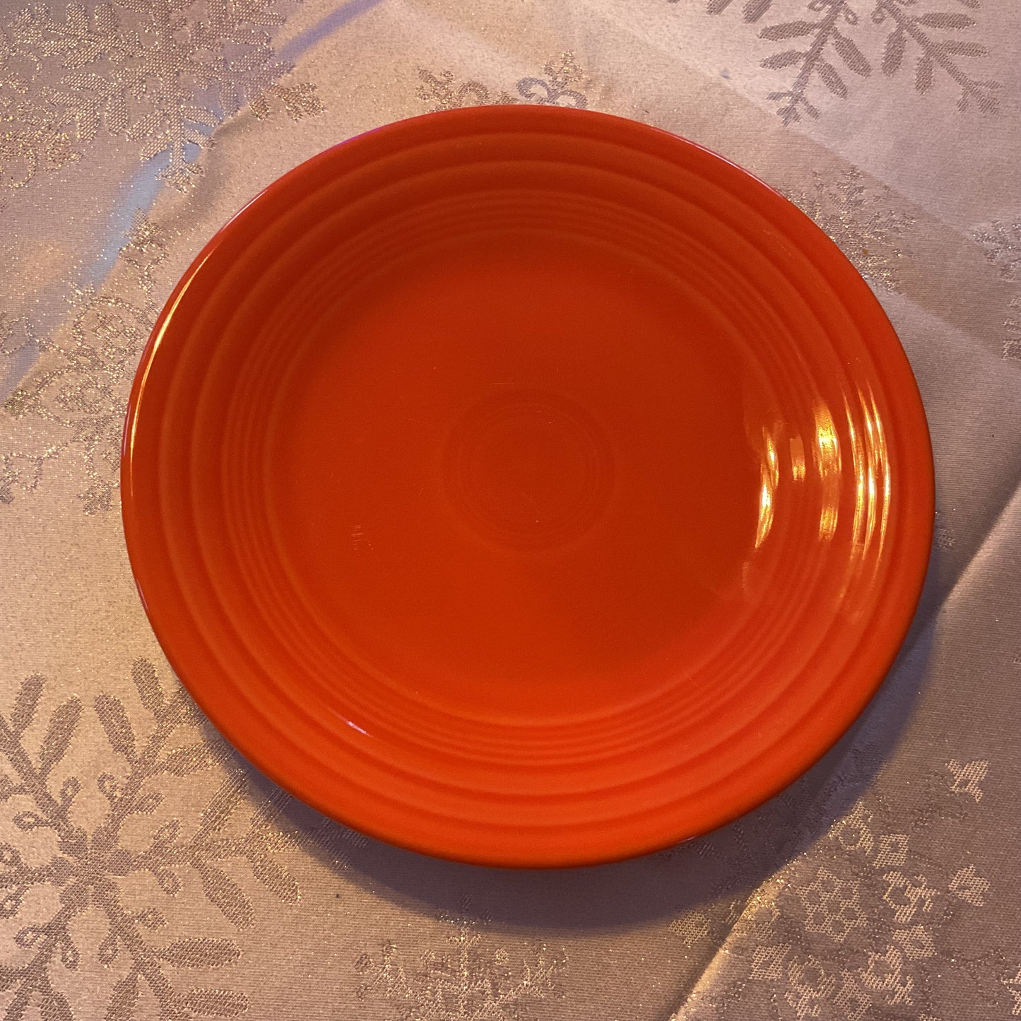 Fiestaware Classic Rim “Poppy” LUNCHEON PLATE orange FIESTA 9"