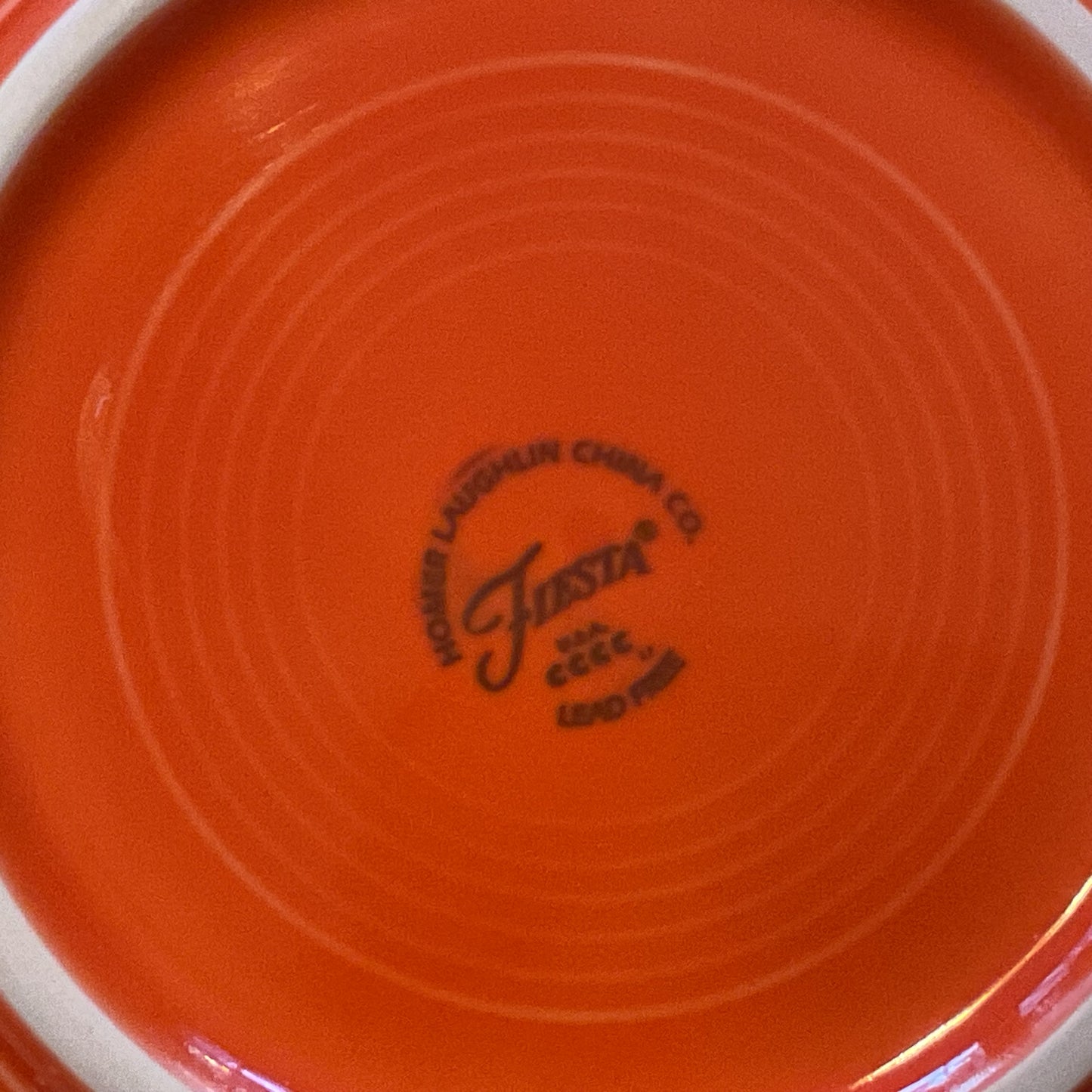 Fiestaware Classic Rim “Poppy” LUNCHEON PLATE orange FIESTA 9"