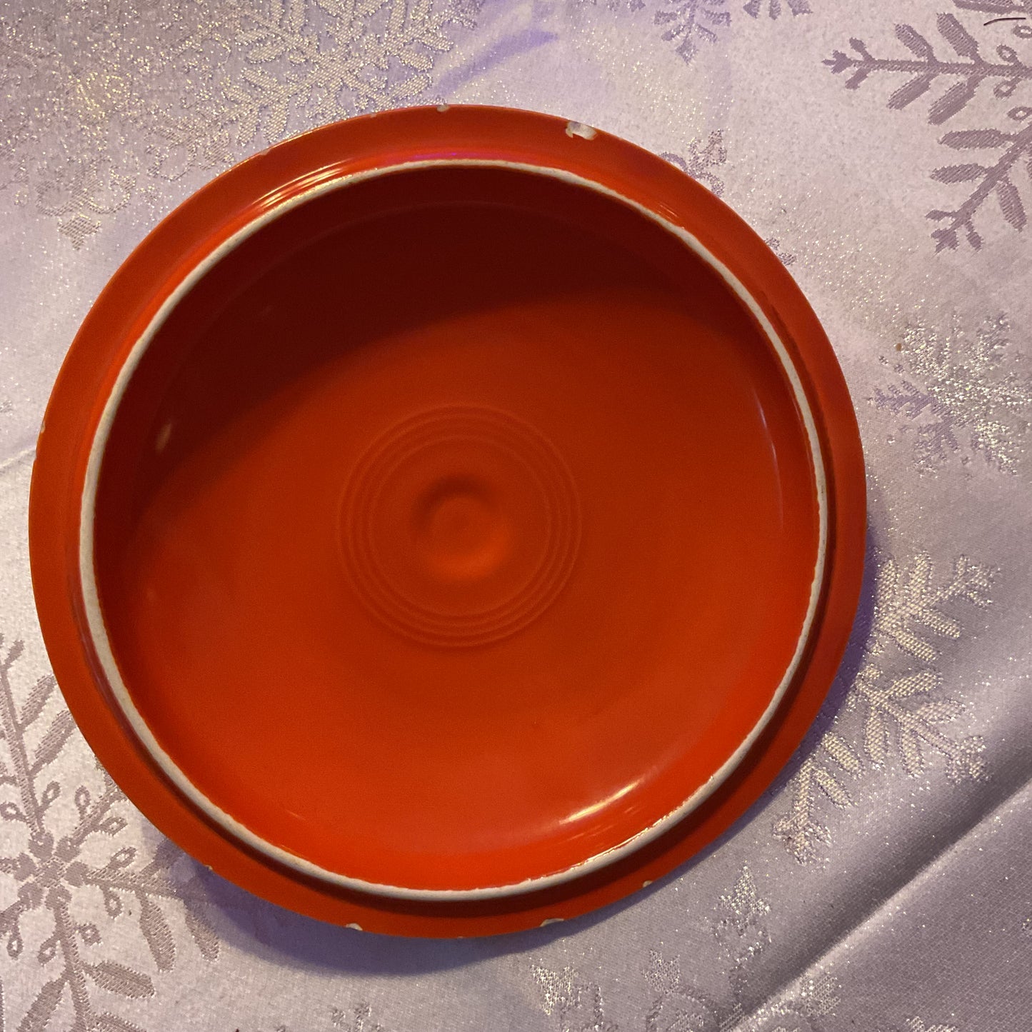 Vintage RARE Fiestaware Red Covered Casserole Dish W/Lid Fiesta Homer Laughlin