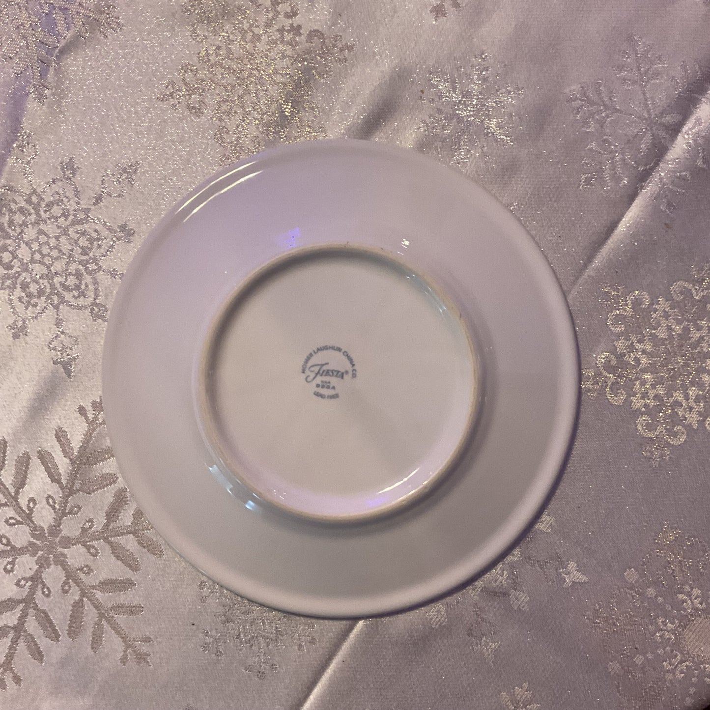 Fiestaware White Fall Lunch Plate Fiesta Exclusive 9” Luncheon Leaf BRAND NEW